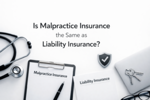 Is malpractice insurance the same as liability insurance concept showing professional liability and malpractice coverage comparison