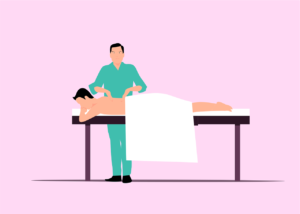 Physical therapist providing treatment to a patient, representing PT insurance and professional liability coverage.